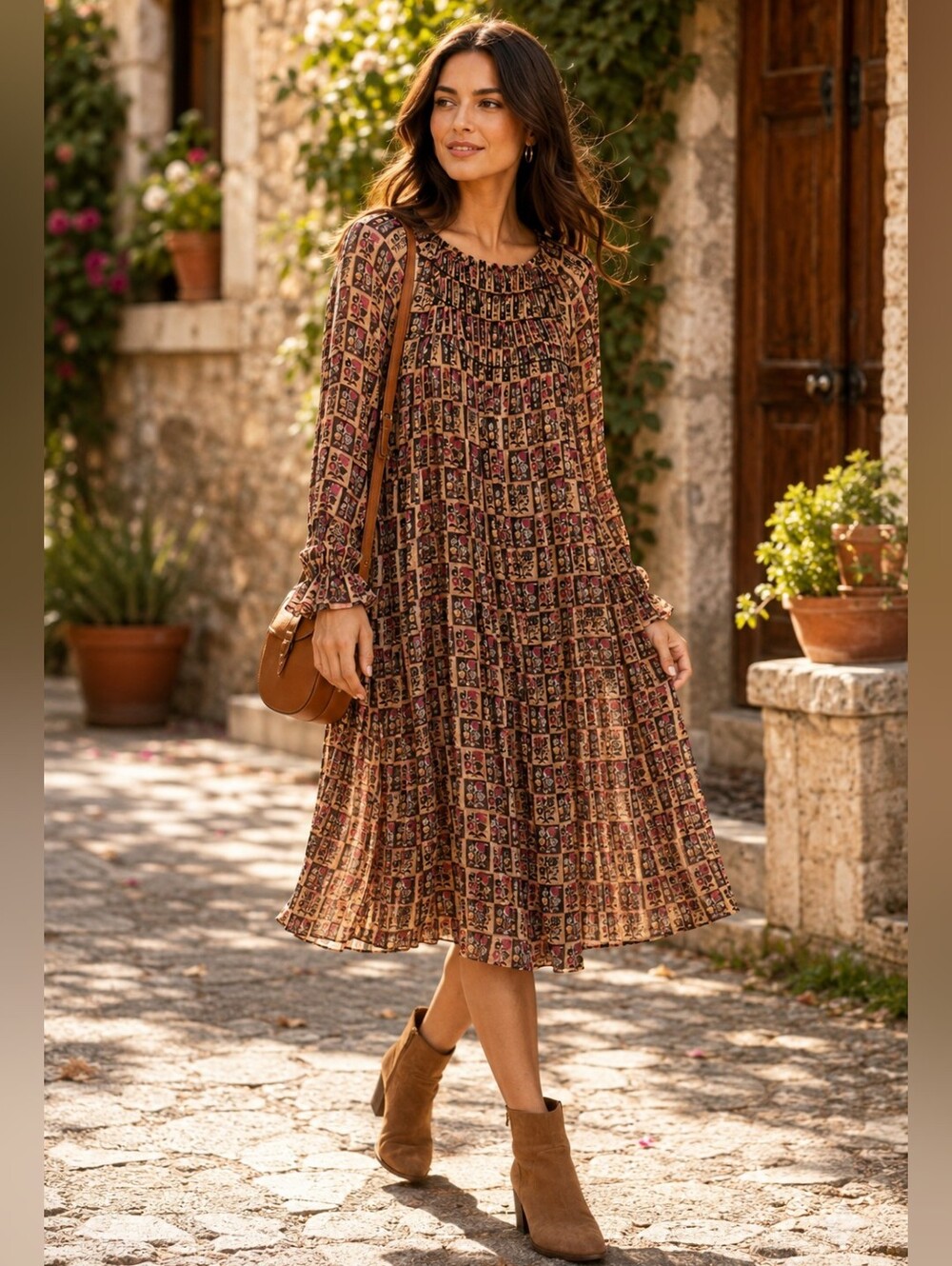 Wearable art with serious boho-cool energy! 🤎 The flowing silhouette, intricate